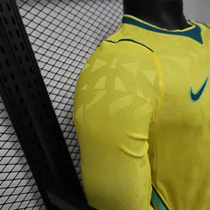 2026 World Cup Brazil Home Kit Player Version Football Long Sleeve Shirt AAAAJersey Supply Yupoo 3