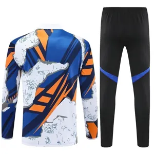 25-26 Real Madrid Pre-Match Training Kits Long Football Tracksuits 2