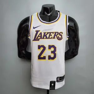 New James #23 Lakers Round neck white 7