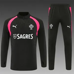 2026 Portugal Mens Kit Football Black Training Long Sleeve Suit Yupoo 9 1