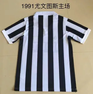 91-92 Juventus home blackwhite retro jersey S-2XL 1