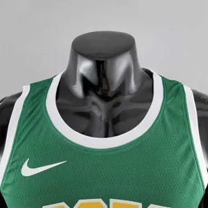Boston Celtics Tatum #0 Green Gold NBA Jersey 7