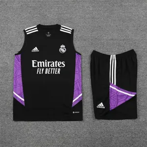 22-23 Real Madrid vest training suit kit black 6