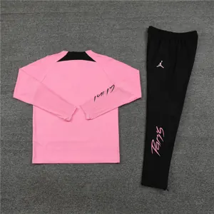 23-24 PSG Training Suits Long Sleeve Pink Kits Cheap Jerseys Yupoo 2