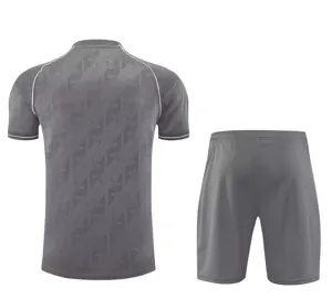 25-26 Real Madrid Grey Training Kits Football Tracksuits 2