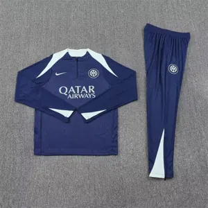 25-26 Inter Milan Navy&Grey Training Kits Long Football Tracksuits 1