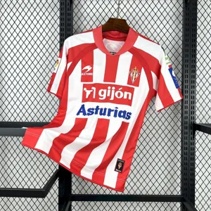 08-09 Sporting de Gijón Home Retro Kit Vintage Shirt AAAAJersey Supply Yupoo