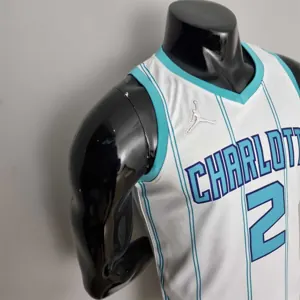 75th Anniversary Ball #2 Charlotte Hornets White NBA Jersey 6