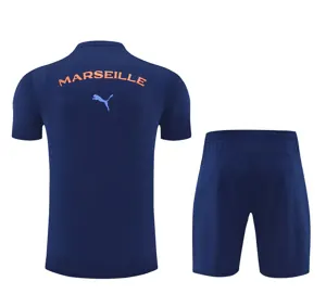 25-26 Marseille Navy Training Kits Football Tracksuits 2