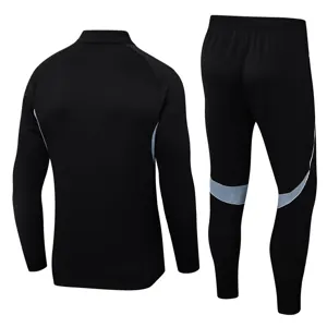 25-26 Real Madrid Black Football Tracksuits Long Jacket Suits 2