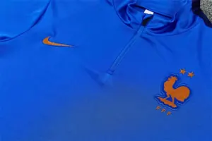 2026 France Mens Kit Colorful Blue Half Pull Training Suit Yupoo 7 5