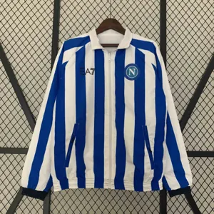 23-24 Napoli Reversible Windbreaker White&Blue Double-Sides Jacket Soccer Jerseys For Sale 3