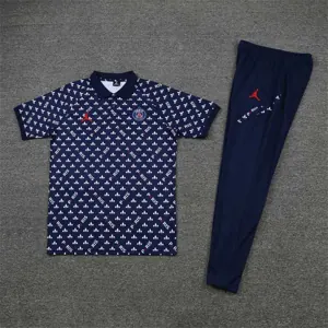 Polo Jordan PSG sapphire blue and white print 1