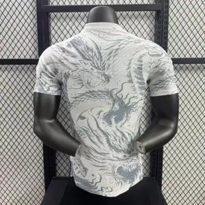 25-26 Real Madrid White Dragon Pattern Kit Special Edition Player Version Soccer AAAAJersey Yup 1