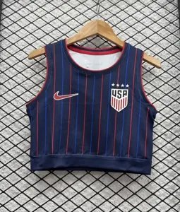 2025 USA Away Women Yoga Vest Kit Soccer T-Shirt AAAAJersey Supply Yupoo