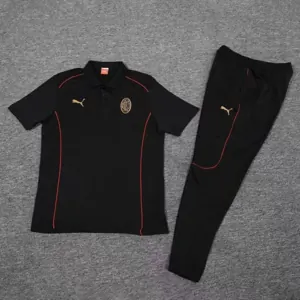 25-26 AC Milan Black POLO Training Kits Football Tracksuits 1