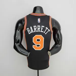 2022 Season Barrett #9 Knicks Urban Edition Black NBA Jersey 1