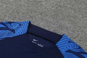 2022 France Training Suit Short Sleeve Kit Blue 16