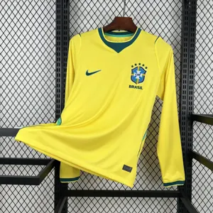 World Cup 2026 Brazil Mens Home Kit Football Long Sleeve Shirt AAAAJersey Supply Yupoo 9