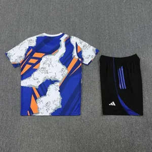 25-26 Real Madrid Pre-Match Blue&White Training Kits Football Tracksuits 2