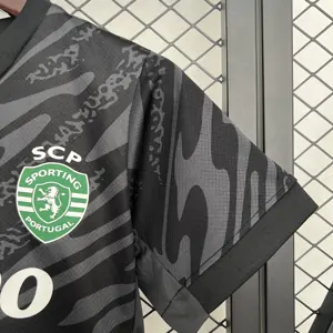 25-26 Sporting Lisbon Black Goalkeeper Kid Kits Youth Apparels Football AAAAJersey Supply Yupoo 3