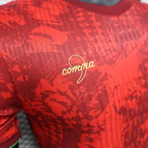 2025 Portugal Red Flower Special Edition Player Version Shirt AAAAJersey Supplier Yupoo 4
