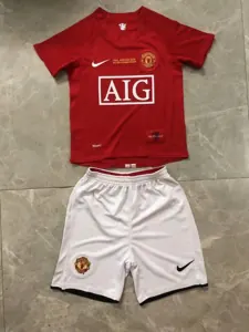 07-08 Manchester United Home Retro UCL final home kid kits 4