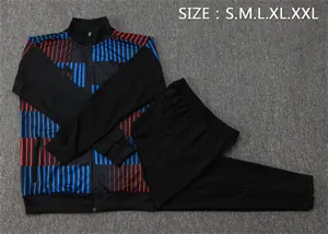 24-25 Barcelona Red&Blue Football Tracksuit Long Jacket Suits 1