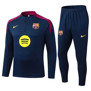 25-26 Barcelona Training Kit Soccer Half-Zip Suit AAAAJersey Supply Yupoo 2
