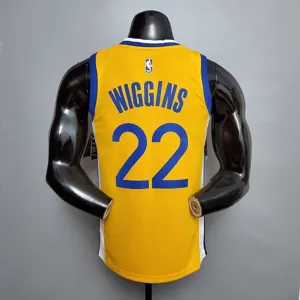 New WIGGINS#22 Golden State Warriors yellow 3