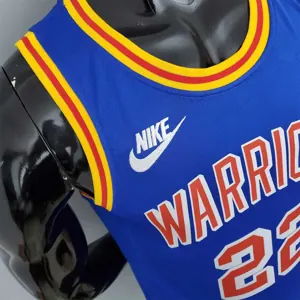 75th Anniversary Wiggins #22 Warriors Retro Blue 4
