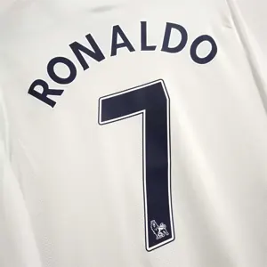 08-09 Manchester United away white UCL final long sleeve 16