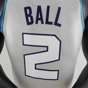 2019 Ball#2 Charlotte Hornets Grey NBA Jersey 2