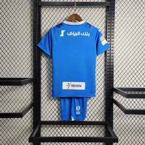 23-24 Al Hilal Home kids Size 16-28 Soccer Jerseys 2