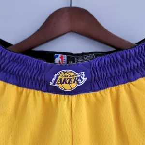 75th anniversary Los Angeles Lakers Yellow NBA shorts 3
