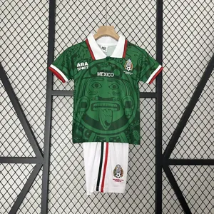 1998 Mexico Home Kids Retro Kits World Cup Shirt Soccer Jerseys Yupoo