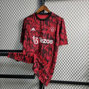 23-24 Manchester United Red Black Training Suit Size S-XXL 6