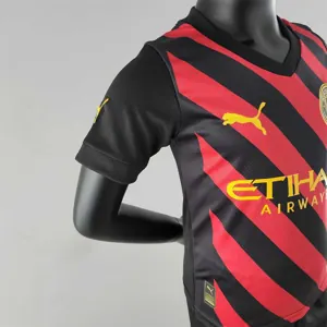 22-23 Manchester City away kids kit 5