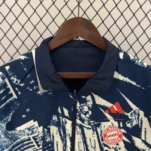 23-24 Bayern Reversible Windbreaker Gray&Navy Double-Sides Jacket Soccer Jerseys For Sale 4