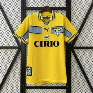 98-99 Lazio Yellow Retro Kit Vintage Shirt AAAAJersey Dropship Yupoo
