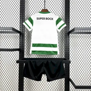25-26 Sporting CP Home Kid Kits Youth Apparels Soccer AAAAJersey Yupoo 6