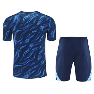 25-26 Real Madrid Training Kits Blue Football Tracksuits 5