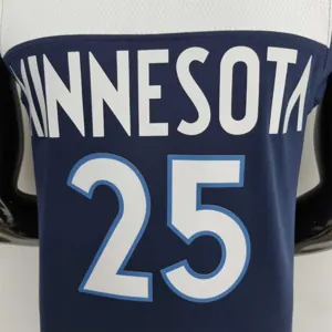 75th Anniversary Minnesota Timberwolves Rose #25 Royal Blue NBA Jersey 3