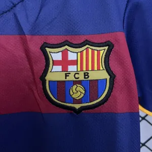 15-16 Barcelona Home Retro Kid Kits Youth Apparels Sport AAAAJersey Yupoo 6