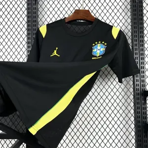 2026 Brazil Mens Pre-Match Kit Football Black T-Shirt AAAAJersey Supply Yupoo6 5