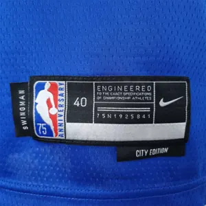 75th Anniversary Anthony #7 New York Knicks Blue NBA Jersey 5