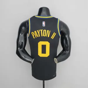 2022 Season Payton II#0 Warriors City Edition Black NBA Jersey 6