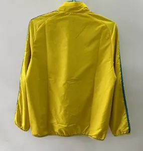 25-26 Barcelona Yellow&Blue Trench Coat Reversible Windbreaker Double-Sides Jacket 1