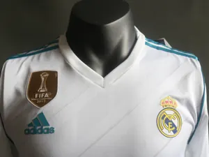 17-18 Real Madrid Home Retro Kit Vintage Player Version Long Sleeve Shirt AAAAJersey Dropship Y 1