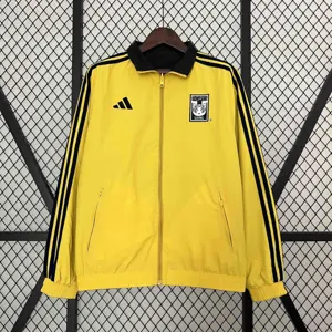 2024 Tigres UANL Orange&Yellow Trench Coat Reversible Windbreaker Double-Sides Jacket 3